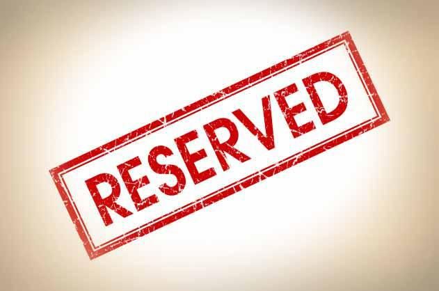 Reserved Stamp in Red